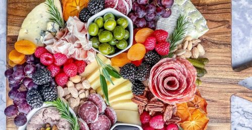 cured meats, nuts, olives, jam, honey, fresh and dried fruit, crackers, and breads.jpg